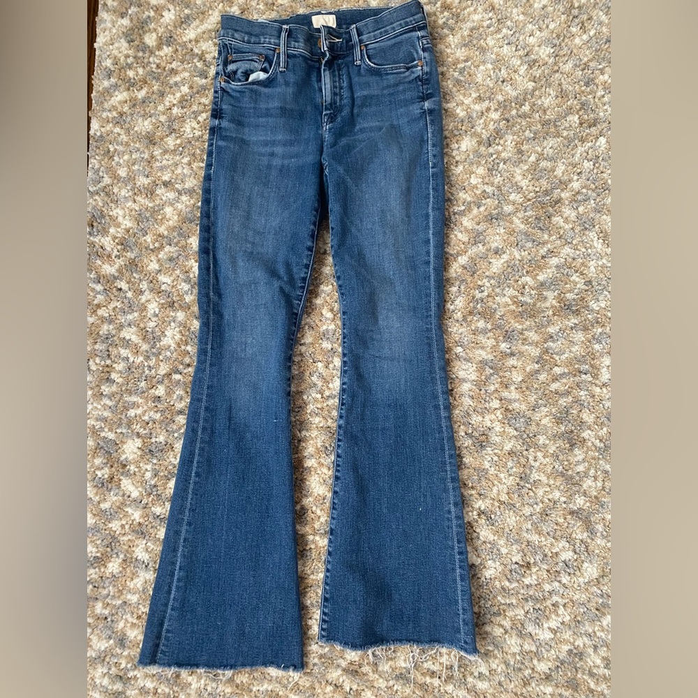 MOTHER Dark Blue Flared Jeans